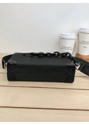 حقيبة كروسبودي حقيبة الكتف، لون المشمش/الأسود/البني، حقيبة أسلوب مرتفع، حقيبة صيفية مدرسية لأثناء العطلة، مق