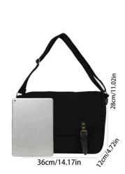 حقيبة كمبيوتر محمول من قماش عسكري قديم، حقيبة وسيطة