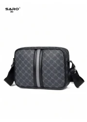 حقيبة كتف رجالية مائلة مع جيوب جانبية، حقيبة رسول عبر الجسم، حقيبة كاجوال متعددة الاستخدامات مناسبة للتنقلات