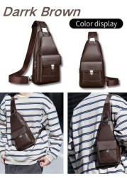 WEIXIER WEIXIER Unisex Shoulder Bag Waist Pack Messenger Bag Women s Crossbody Bag Chest Bag Handbag PU Material Multi Pocket Adjustable Detachable Strap Casual Commuter Bag Business Bag Suitable For