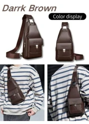 WEIXIER حقيبة كتف يونيسكس ، حقيبة خصر ، حقيبة رسول ، حقيبة متقاطعة للنساء ، حقيبة صدرية ، حقيبة يد - مصنوعة من مادة