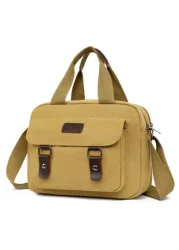 Men s Canvas Shoulder Bag Large Capacity Messenger Bag Outdoor Casual Retro Travel Utility New Crossbody Handbag