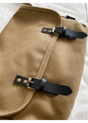 Unisex Casual Flap Canvas Crossbody Messenger Bag Portable Shoulder Bag For Work Shopping Travel Suitable For Father s Day Holidays Gatherings