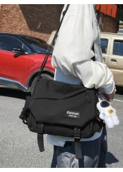 حقيبة رسول مائية نفاذة مزينة بالبكرات للرجال ، حقيبة مدرسية حمالة كتف لحقيبة رياضية للطلاب بالمدرسة والجامعة