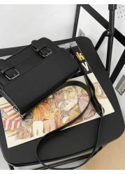 حقيبة كتف قابلة للطي بلون عادي