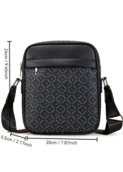 حقيبة كتف للرجال بطراز أوروبي وأمريكي، حقيبة جلد بقري كاجوال للتنقل عبر الجسم، حقيبة رسائل لأعمال