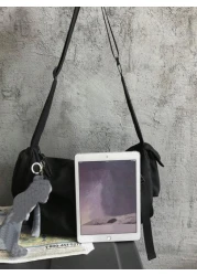 Men s Large Capacity Messenger Bag Waterproof Shoulder Bag Versatile Messenger Bag Student Campus Backpack Suitable For Going Out And Daily Commuting Solid Color Men s Bag Excluding Pendants Bag Chris