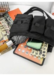 Men s Casual Solid Color Shoulder Bag Versatile Crossbody Messenger Bag Lightweight Fashionable For Outdoor Travel