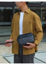 حقائب رجالية جديدة، حقائب كاجوال أنيقة للرجال، حقائب كروس بودي، سعة كبيرة، هدايا الشباب، أنماط الشارع