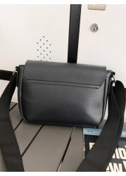 Men s Business Style Minimalist Letter Print Crossbody Bag With Flap Leather Business Casual Shoulder Bag Side Bag Sling Bag For Travel Vacation School Holiday Sport Waterproof Lightweight Dorm Univer