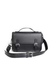 Messenger Casual PU Leather Unisex Shoulder Bag Large Capacity Leisure Street Handbag Crossbody Bag