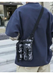 peach tree Men s Chest Bag Shoulder Bag Sling Bag Casual Hiphop Travel Tactical Multipurpose Sling Bag Nylon Storage Shoulder Bag Waist Pack Business Casual Valentine s Day Black Bag College Bag Fashi