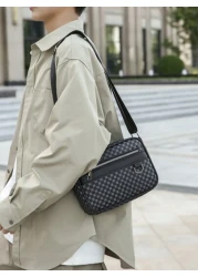 1pc 9 9in 7 1in 2 4in Fashionable Shoulder Bag Messenger Bag Shoulder Bag Crossbody Bag Square Bag Multi Pocket PU Material Scratch Wear Resistant Suitable For Outing Hiking Hiking Student Fall Holida