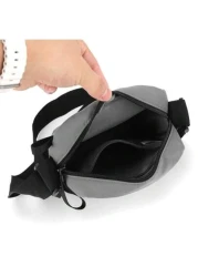 حقيبة هاتف مربعة للرجال من قماش أكسفورد عالي الجودة ، حقيبة كاجوال خارجية بحزام كتف للحمل عبر الجسم