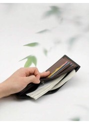 HOVI S Men s Short Wallet Casual Fashion Retro Wallet For College Students Business Youth New Multi Card Slot Color Block Design