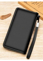 HOVI S Minimalist Zip Wallet Multi Functional Clutch Bag With Card Slots Business Wallet Wallet Purse Wallet Long Wallet Vintage Mini Bag