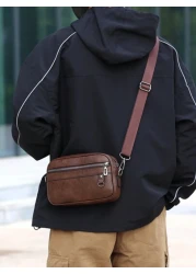 Men s Vintage Business Casual Shoulder Bag Can Be Hand Held And Cross Body Suitable For Daily Use College Father s Day Gift Valentine s Day Gift Side Bag Crossbody Bag Sling Bag Multi Functional Trave