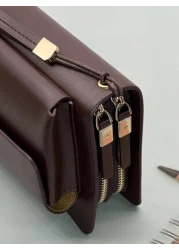 KAIDUCH Fashion Vintage Clutch Purse Casual Large Capacity Double Zipper Handbag Cell Phone Bag Card Organizer Wallets Card Cases Money Organizers Clutch Handbag Wristlet Work Weekend Travel Camping S