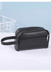 Business Trip Toiletry Bag Waterproof Toiletry Bag Travel Supplies Storage Bag Portable Cosmetic Bag Fashionable PVC Solid Color Mobile Phone Wrist Bag Coin Purse Christmas Holiday Thanksgiving Gifts
