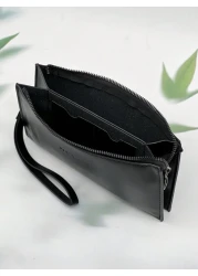 HOVI S Washing Toiletry Bag Men s Handbag For Business Storage Bag Letter Embossed Wristlet Bag Business Clutch Bag Envelope Bag Underarm Bag Square Bag Black Valentines Gift Organizer Purse Men Bag W