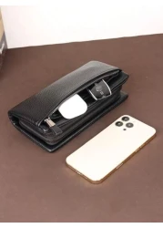 HOVI S Classic Solid Color Retro Clutch Bag Simple Business Large Capacity Lightweight Waterproof Men s Daily Commuting Mobile Phone Bag