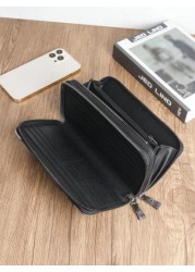 HOVI S Long Zip Wallet Simple Fashionable Multi Functional Business Clutch Purse With Multiple Card Slots Suitable For Men And Women