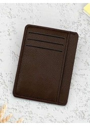 HOVI S Classic Minimalist Card Holder Slim Portable Multi Functional Wallet With Coin Pouch Man Bag Students School Supplies Large Capacity University Bag College Teacher Christmas Holiday Wash Bag Ol