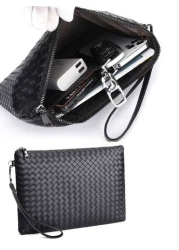 New Men Wallet Male Pu Clutch Purse Coin Purse Large Capacity Pu Leather Business Hand Bags Clutch Bag Handbag Wristlet Bag Envelope Bag Gift For Husband Waterproof Valentines Gift Holiday Wash Bag Ol