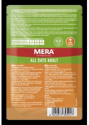 MERA All Cats Adult Wet Food &ndash; Grain-Free,Tasty &amp; Sustainable, with No Artificial Additives (12x85g, Chicken)

