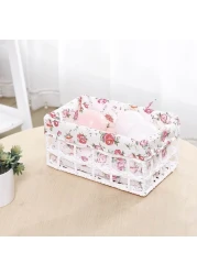 مجموعة من 3 سلال تخزين منسوجة صديقة للبيئة - صناديق مستطيلة متينة بإطار بلاستيكي قوي وبطانة قماشية قابلة للإزالة، مثالية لتنظيم الأغراض الصغيرة، الألعاب، الكتب، أدوات التجميل، وأكثر - أبيض