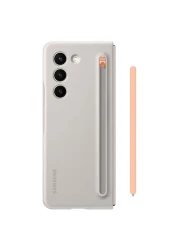 سامسونغ غطاء حافظة قلم نحيف لهاتف سامسونغ غالكسي زد فولد 5 - رملي