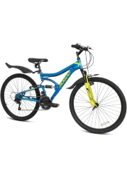 ITG Mogoo Aviator Dual Suspension MTB Bike 21 Speed 26 Inch, Blue