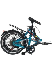 Vego Fold Folding Bike 6 Speed 20 Inch, Blue