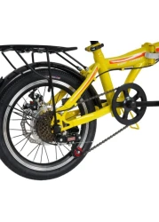 Vego Fold Folding Bike 6 Speed 16 Inch, Yellow