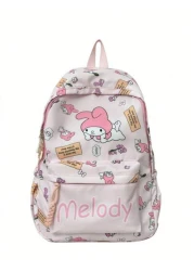Sanrio 1pc Hello Kitty Kuromi Cinnamoroll My Melody Cartoon Backpack Cute Daily Bag Cat Cartoon Anime Storage Bag Women Casual Travel Commuting Backpack Makeup Bag Holiday Organizer Large Capacity Cos