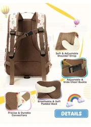 15 11 5inch Large Kawaii Kids Backpacks Elementary School Backpacks With Mulit Pockets And Compartments Kindergarten Backpacks Cute Animal Print Backpack With Padded Shoulder Straps Travel Backpacks W