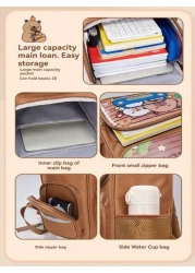 1 Pc Boys Girls Fashion Cartoon Cute Student Links Closed Lightweight Spine Protection Large Capacity Duffel Bag Daily Use