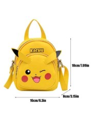 pokemon حقيبة ظهر/حقيبة عبر الجسم الصغيرة للأطفال بتصميم بوكيمون بيكاتشو، إكسسوار عصري مناسب لأي مناسبة، حقيبة ت