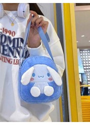 Sanrio 1 قطعة شخصية Sanrio وحقيبة كتف قطع كرتونية للوجبات الخفيفة 1 قطعة، حقيبة ظهر كتف متنوعة لسيدات على شكل قطة KT