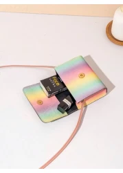 1Pc New Sweet Mini Crossbody Bag Children s Cute Cartoon Kitten Casual Crossbody Bag Small Coin Purse For Girls Messenger Bag Handbag Wallet For Travel Daily Use