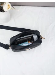 Kids Fashion V Shape Embroidered Quilted Small Shoulder Bag Casual Stylish Camera Bag For Girls