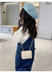 حقيبة يد لطيفة وعصرية من نسيج اللؤلؤ ومحفظة عملات معدنية وحقيبة كروس بودي وحقيبة نزهة وحقيبة مربعة صغيرة