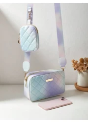 1pc Girl s Mini Wavy Pattern Embossed Letter Bag Mobile Phone Bag Coin Purse