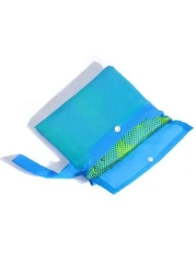 قطعة واحدة شبكية حقيبة شاطئ للأطفال في الصيف، تصميم مقاوم للماء لتخزين لعب الرمل، حقيبة منظمة لأدوات الحفر في