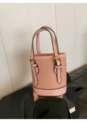 Mini Dual Strap Bucket Bag Crossbody Bag Handbag Mini Makeup Bucket Storage Bag Super Mini Bag Mainly Used For Hanging Decorations Relatively Small Capacity