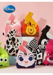 Disney Disney New Small Cartoon Knit Handbag Kids Convenient Tote Bag Cute Stitch Donald Duck Mickey Minnie Student Fashionable Lightweight Handbag