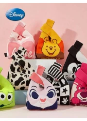 Disney حقيبة يد مصنوعة من قماش النسيج المحبوك بتصميم كارتوني صغير، حقيبة يد مريحة للأطفال، أنماط محببة لسمكة ستي