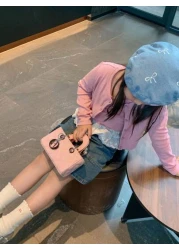 New European And American Style Embroidered Strap Charm Handbag Shoulder Bag Phone Crossbody Purse