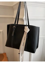 Bow Decor Lightweight Business Casual Knot Decor Large Capacity Tote Bag Mothers Day Gift For Mom For Teen Girls Women College Students Rookies White Collar Workers Perfect For Office College Work Bus