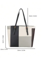 Fashionable Large Capacity Multi Pocket Over The Shoulder Tote Bag 32 12 28cm Casual Women s Large Handbag Fits Laptop Simple Stylish For Leisure Holiday